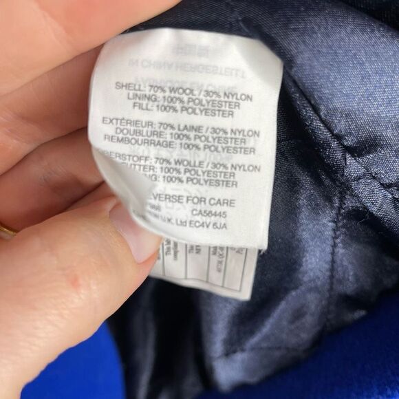 J Crew Stadium Lodge Italian Wool Pea Coat Cobalt Blue 2p H2770 Peacoat 2 petite - Picture 5 of 9